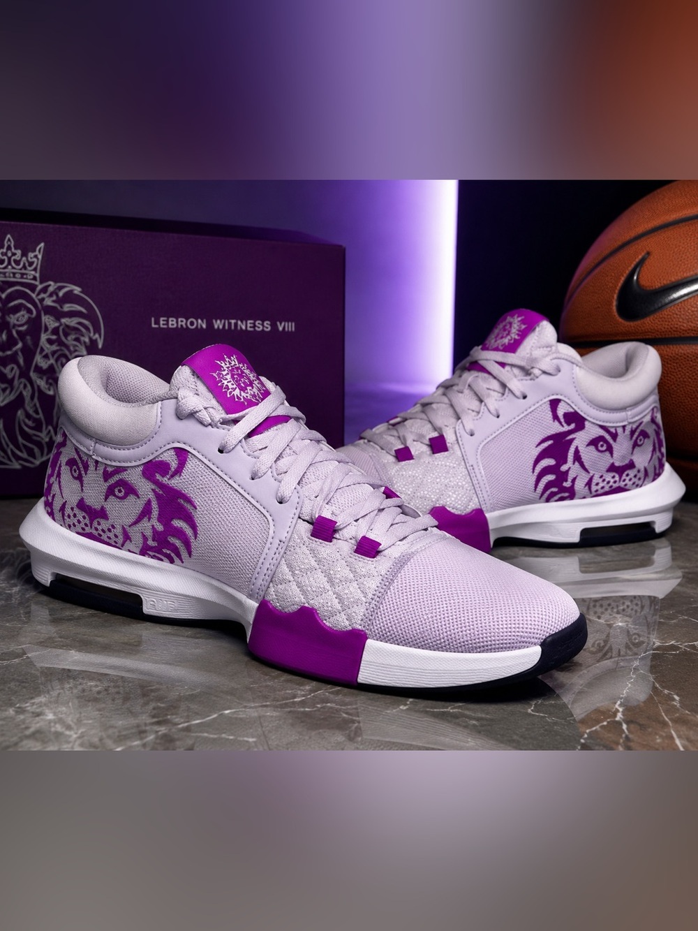 Nike LeBron Witness VIII Barely Grape Basketball Shoes Men’s 12 HQ2139-500 NEW